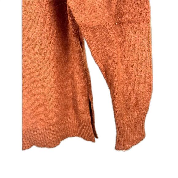 Anthropologie Burnt Orange Wool Blend Mockneck Sweater Sz M EUC - Picture 5 of 5